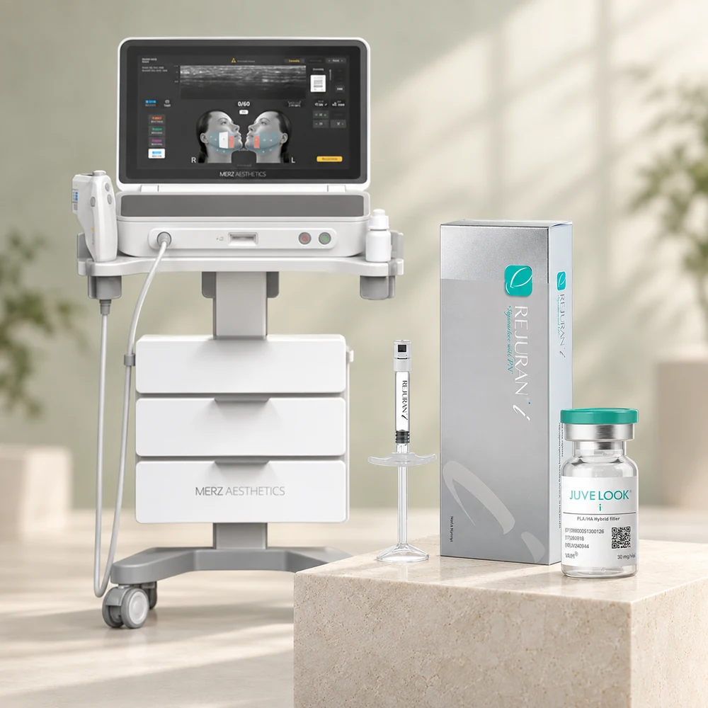 Eye Ultherapy 200 Shots + Rejuran I 2cc + Juvelook I 2cc — KI-Komposition der Paketprodukte und des Geräts